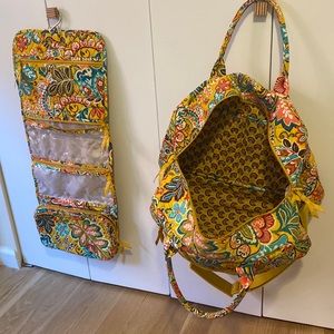 Vera Bradley duffle bag and cosmetics case